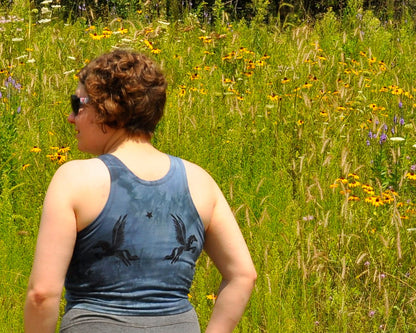 Pegasus, Blue Hemp Crop Tank Top