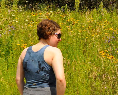 Pegasus, Blue Hemp Crop Tank Top