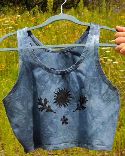 Pegasus, Blue Hemp Crop Tank Top