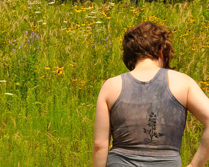 Butterfly Moon, Purple Crop Tank Top