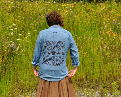 The Camp Shirt, Long Sleeve Demin Button-up