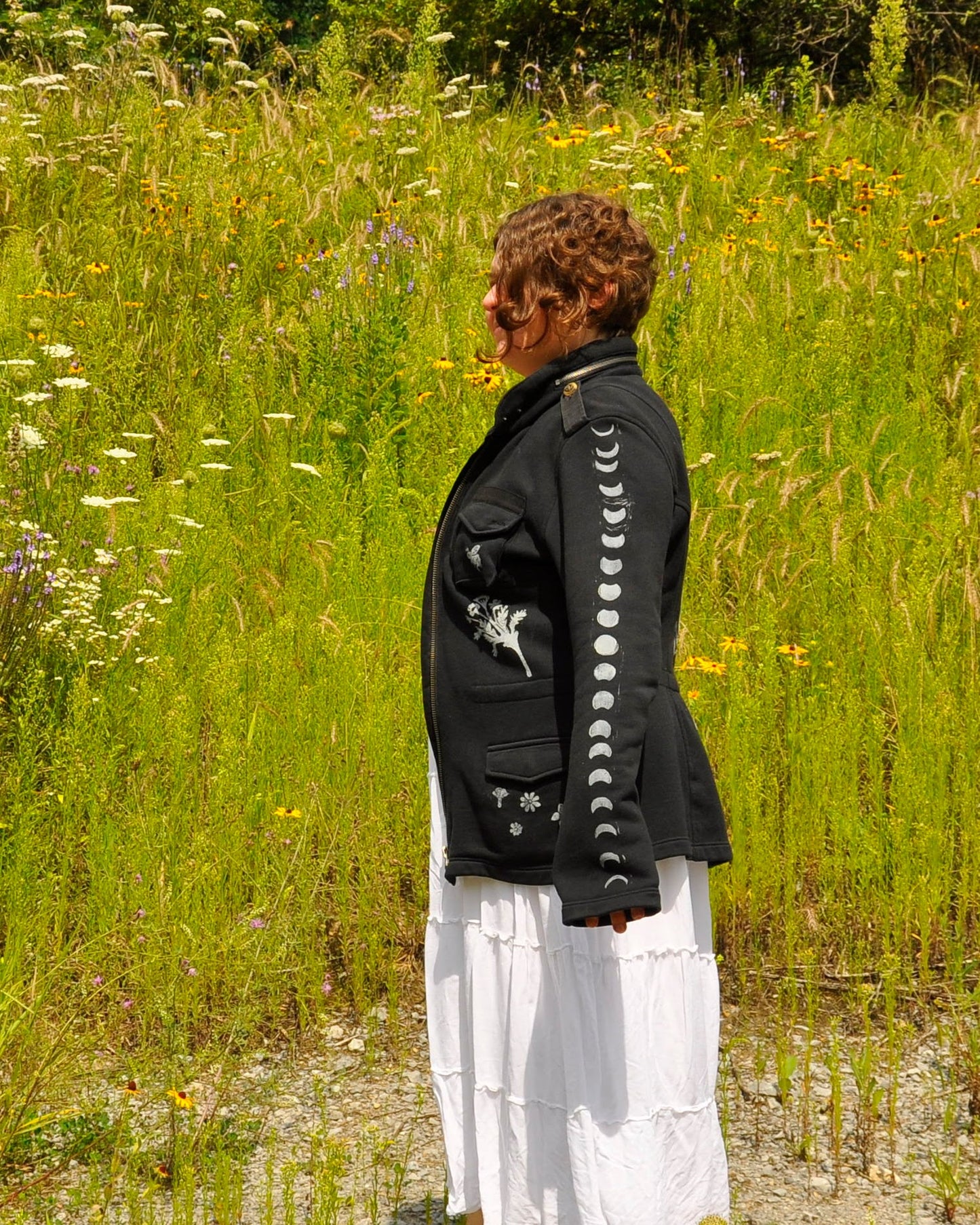 The Knight, Black Cotton Military-Style Jacket